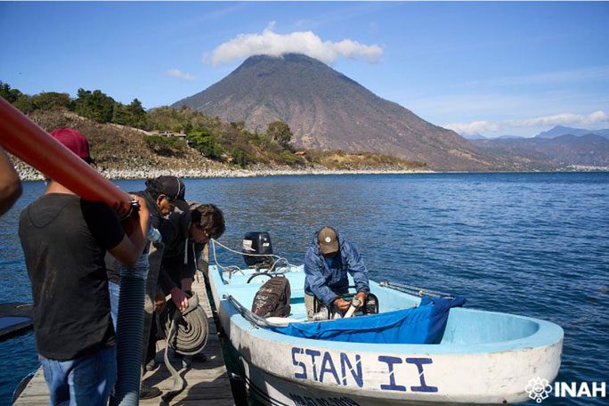 The research team preparing for an exploratory dive
