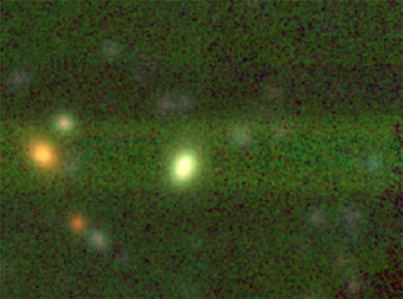 Image of the host galaxy emitting the laser captured by another telescope