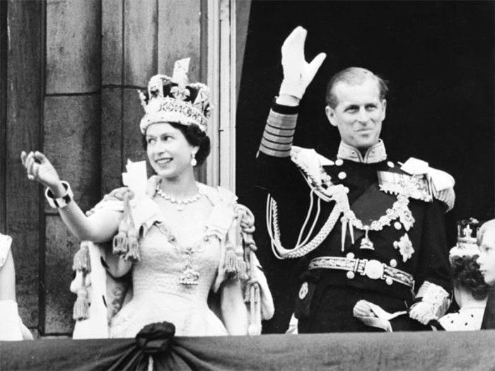 Young Queen Elizabeth II and Prince Philip.