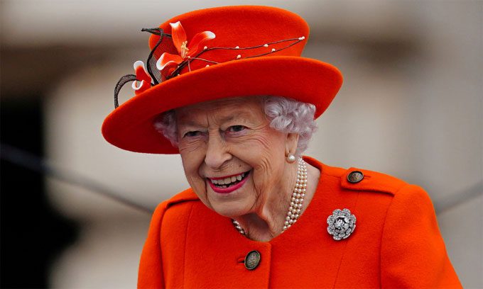 Queen Elizabeth II at an event outside Buckingham Palace in London on October 7, 2021.