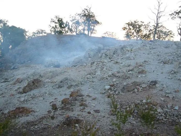 Smoke from the underground fire releases many harmful gases into the environment.