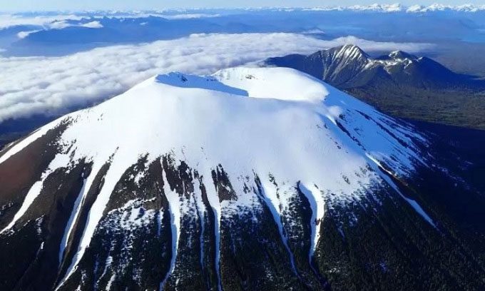Edgecumbe Volcano in Sitka, Alaska.