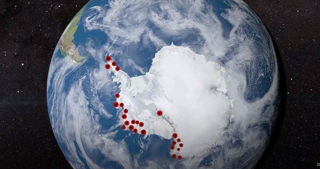 Scientists reveal that there are 138 volcanoes located in West Antarctica.
