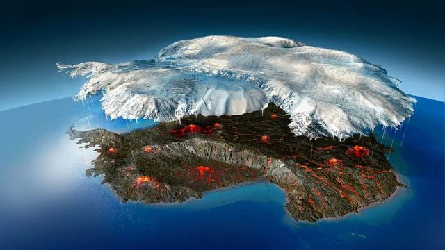 Antarctica is home to the largest volcanic range on Earth.