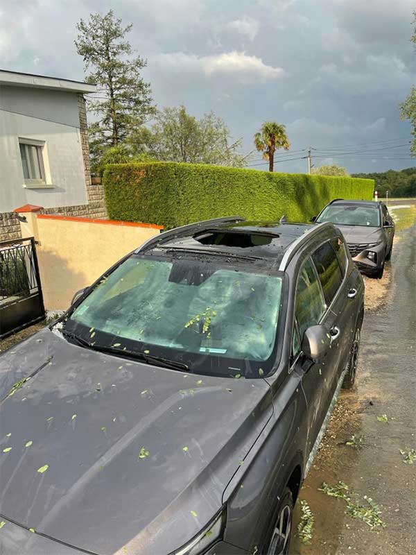 Residents' property heavily damaged after the hailstorm