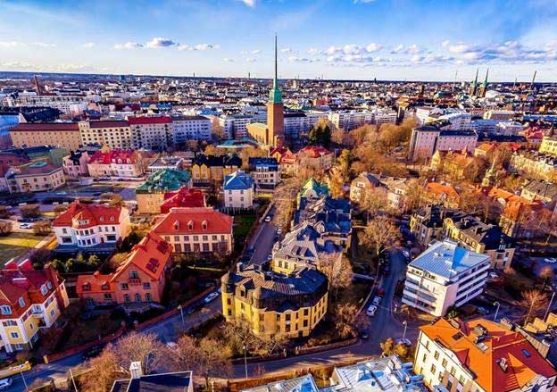 In Finland, the sun shines continuously day and night throughout the summer.
