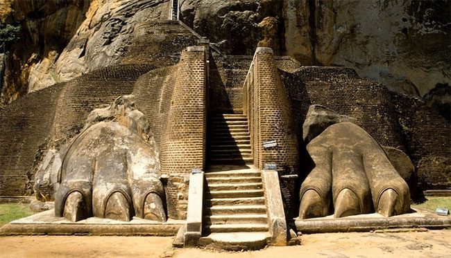 The Mahavamsa epic of Sri Lanka tells the story of Prince Vijaya, a descendant of a lion