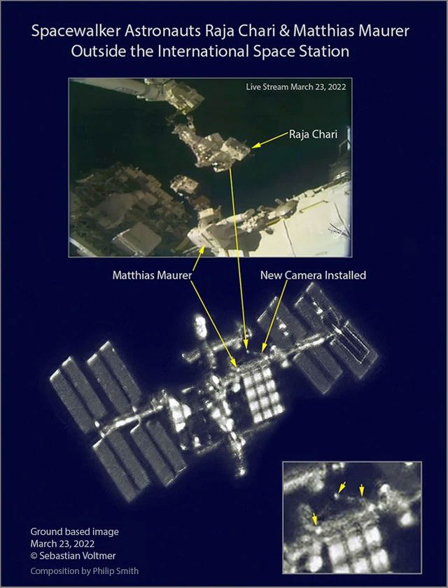 The ISS orbits approximately 408 km above Earth.