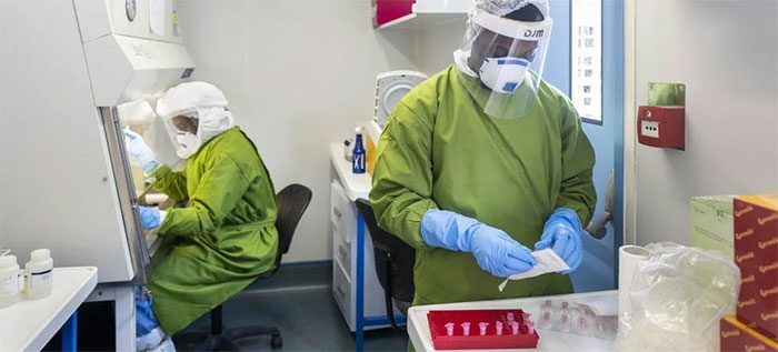 Inside a nCoV genetic sequencing lab of the World Health Organization.