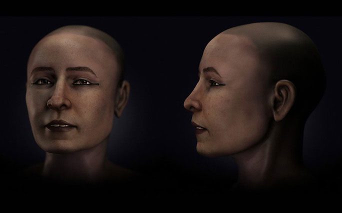 Portrait of the Egyptian noblewoman after reconstruction