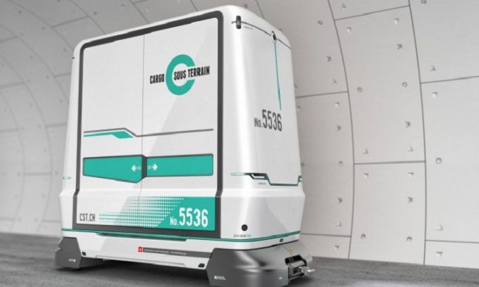  Vehicles used for underground freight transport. 