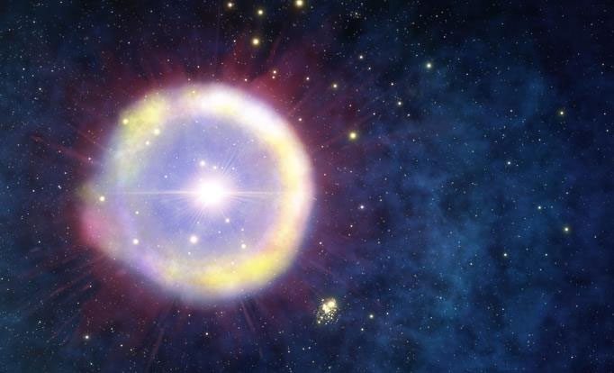 Graphic depicting a quasar belonging to Population III
