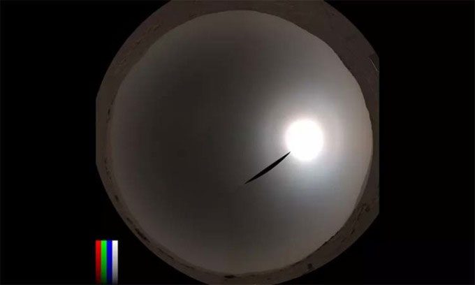 Solar halo captured by the Perseverance rover on Mars on December 15, 2021.
