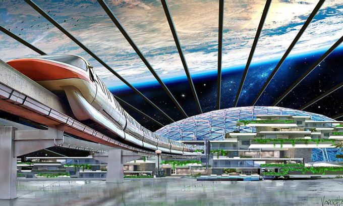 Illustration of the space nation Asgardia.