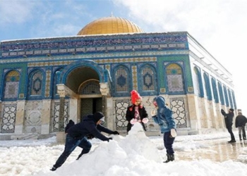 rare phenomenon snow fall seen in the middle east 118754
