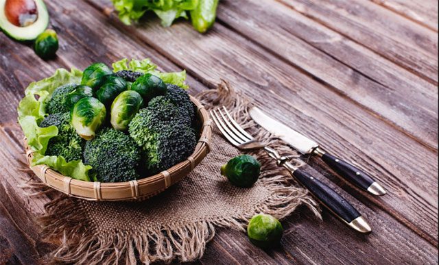 Dark leafy greens rich in vitamins A, C, and K.