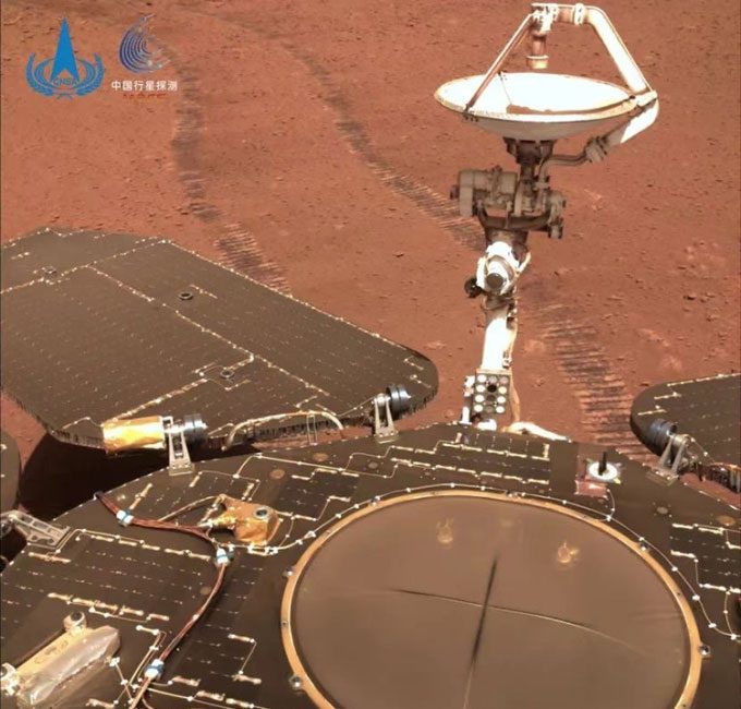 Zhurong rover selfie on Mars.