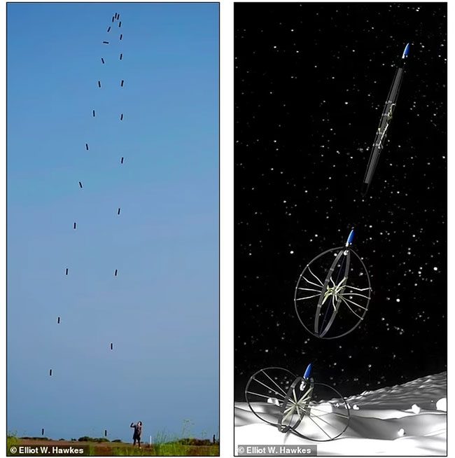 The tiny robot can jump up to 32 meters in real conditions