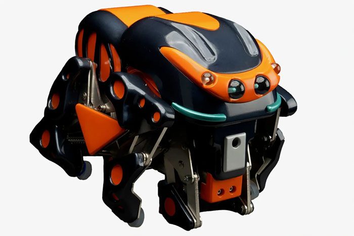 This robot is designed to navigate through narrow pipes.
