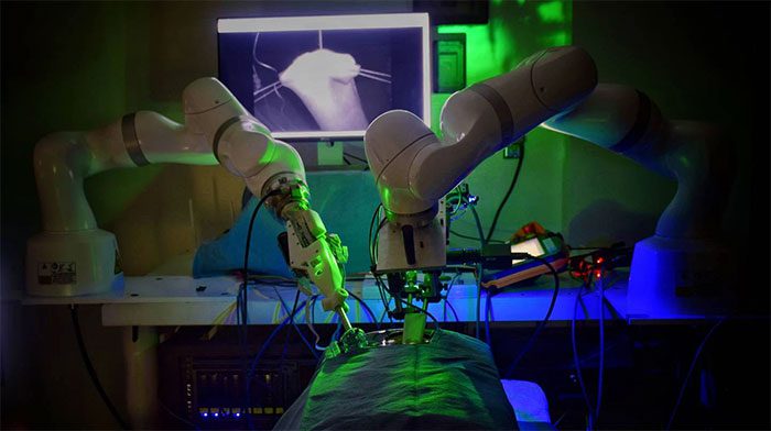 The STAR surgical robot system from Johns Hopkins.
