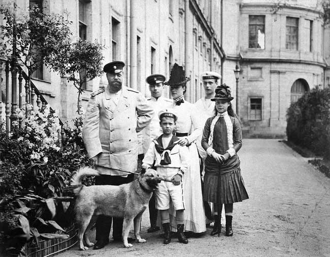Tsar Alexander III of Russia with his family, photo taken in 1886.