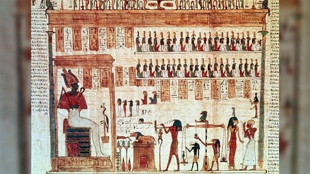 A section of "The Book of the Dead".