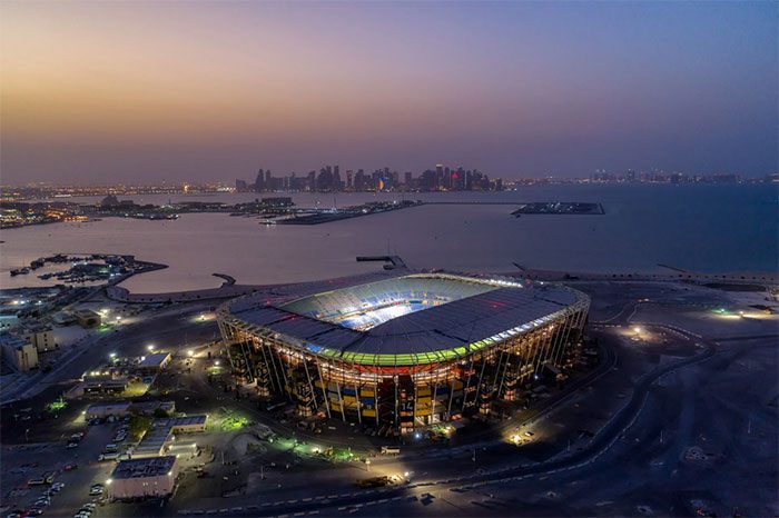 Stadium 974 is the only stadium located near the sea.