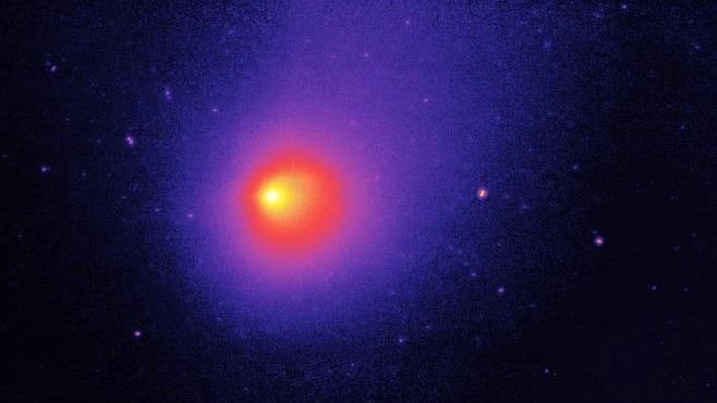 Infrared image capturing an explosive sublimation event of 29P as it flies near the Sun