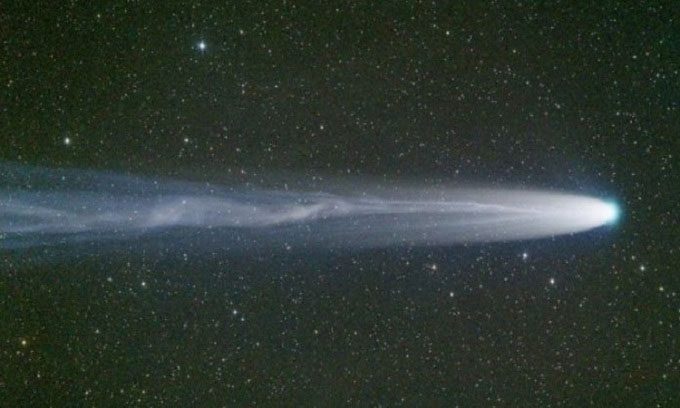 Comet Leonard in a photo taken on December 28, 2021.