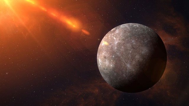 The terrain of Mercury mainly consists of carbon-rich materials, specifically graphite.