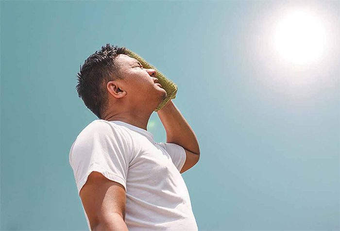 Extreme weather increases the risk of heat exhaustion and heatstroke for all ages.