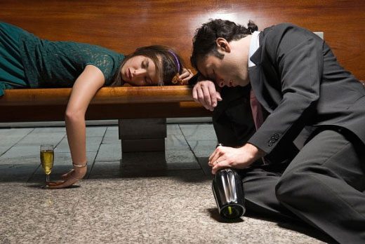 Alcohol intoxication often leaves anyone waking up feeling tired