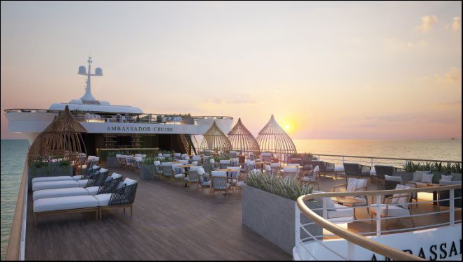 The sundeck area is ideal for watching the sunset and taking photos.
