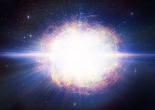A supernova in the universe.