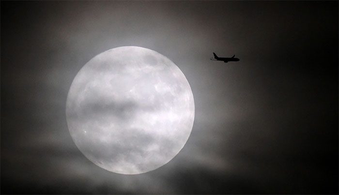 The moment the plane departed