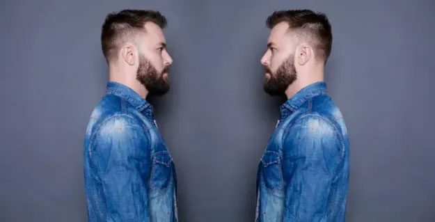 Identical twins are very hard to distinguish in the usual way.