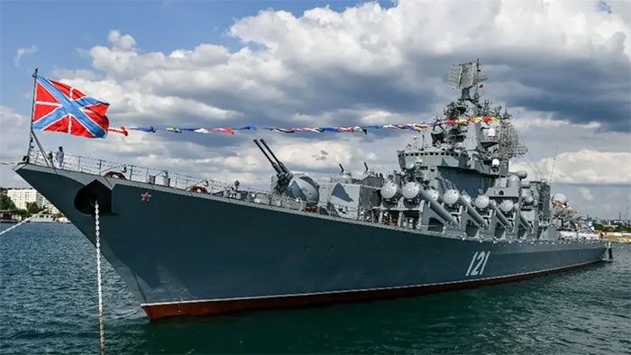 Russian cruiser Moskva.