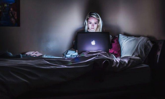 Blue light causes insomnia and decreased vision.
