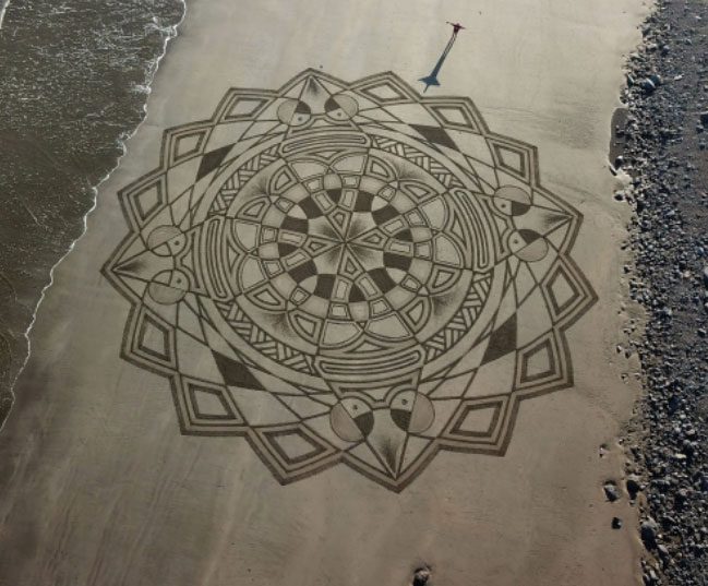 Sand art.