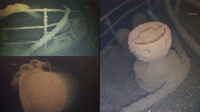 Remains of Barge 129 captured by ROV.