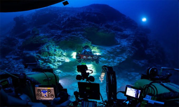 The Omega Seamaster II submersible studying the ecosystem.
