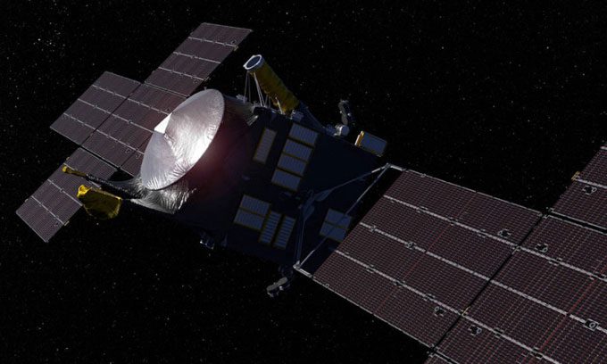 Illustration of the Psyche spacecraft.