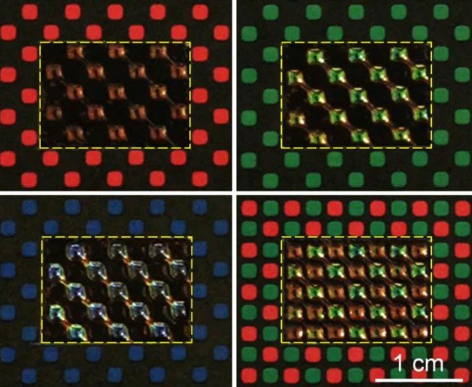Each artificial pigment cell operates like a pixel on a screen