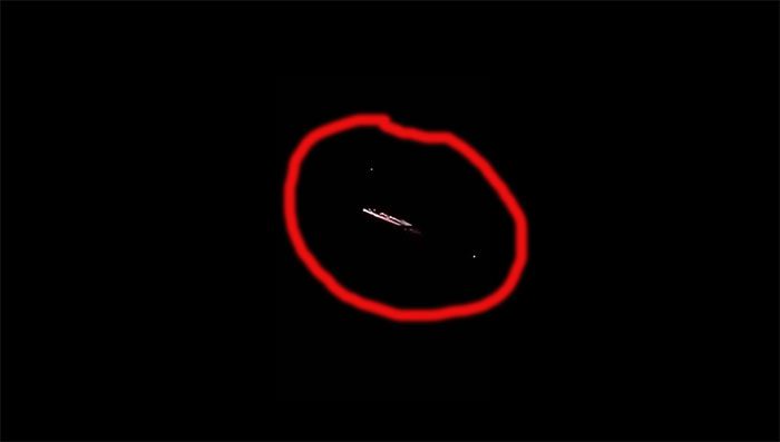 Falcon 9 rocket stage re-entering the atmosphere.