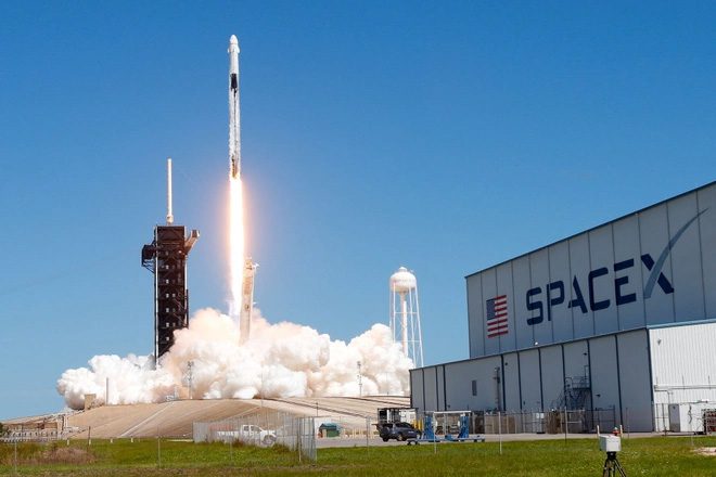 SpaceX Falcon 9 Rocket carrying Crew Dragon spacecraft Endurance