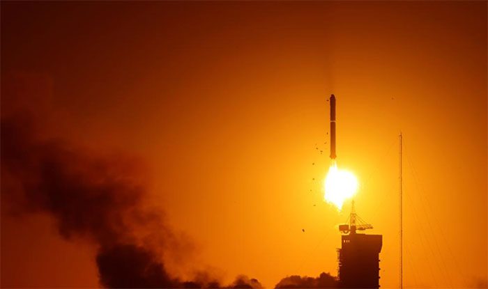 Long March 2D rocket carrying the Advanced Space Solar Observatory into space