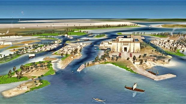 2D reconstruction of the city of Thonis-Heracleion