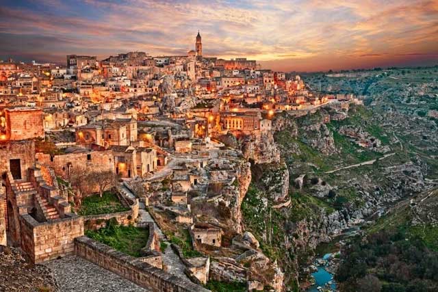 Matera seen from above.