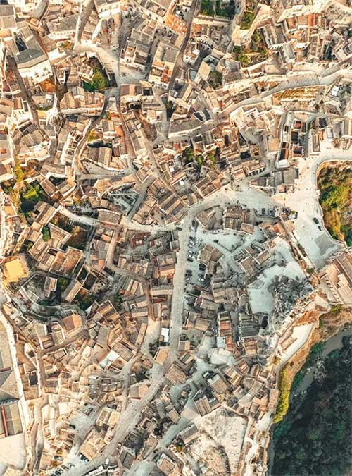 Matera seen from above.