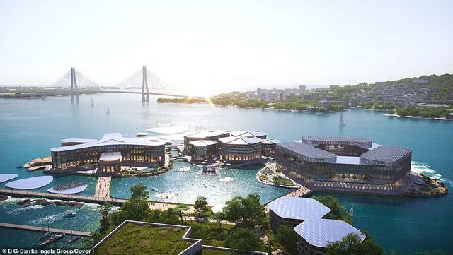The estimated construction cost of the floating city is 200 million USD and is expected to be completed by 2025.